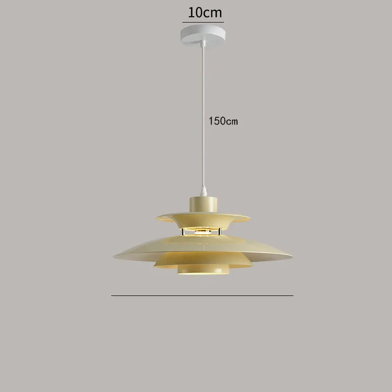 Suspension Macaron Ronde Abat-Jour Ø30 cm E27 4 Couleurs Cuisine Chambre