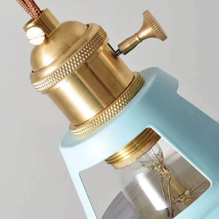 Suspension Métal Colorée Style Loft E27 7 Couleurs Cuisine Bar Chambre