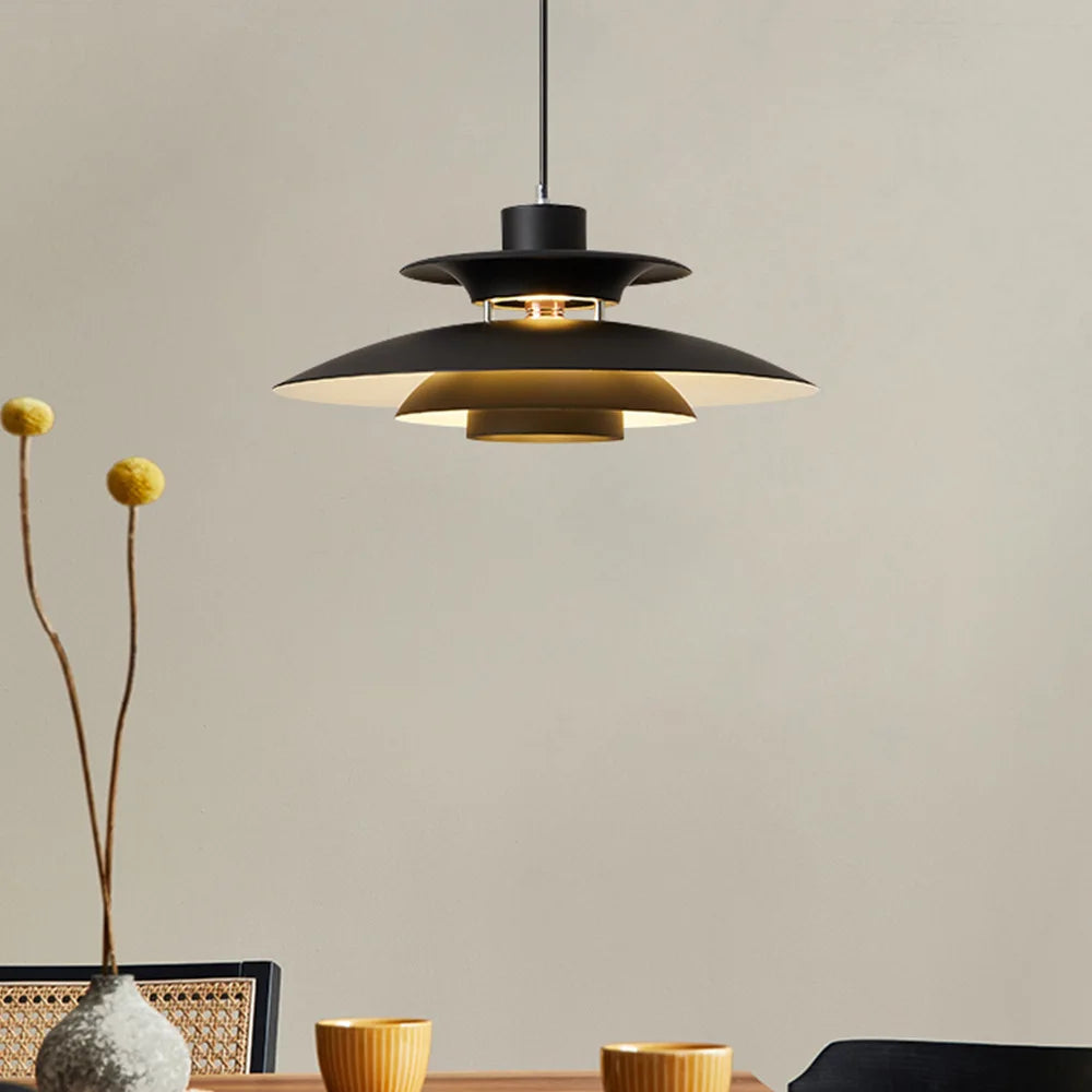 Suspension Macaron Ronde Abat-Jour Ø30 cm E27 4 Couleurs Cuisine Chambre