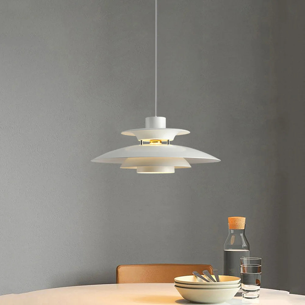 Suspension Macaron Ronde Abat-Jour Ø30 cm E27 4 Couleurs Cuisine Chambre